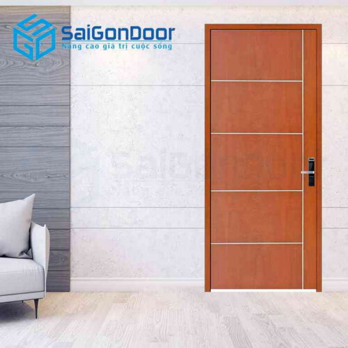 Cửa Gỗ MDF Veneer P1R5 xoan dao 2